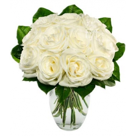 White Elegance - 12 Stems Vase